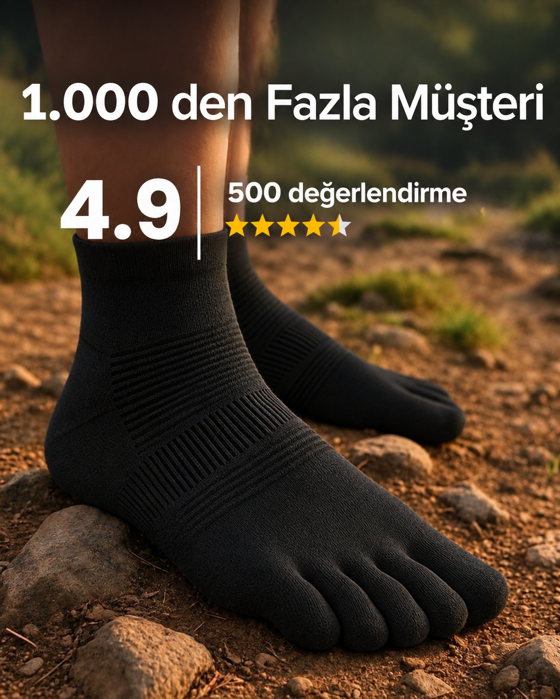 Mantar Önleyici Parmaklı Çorap